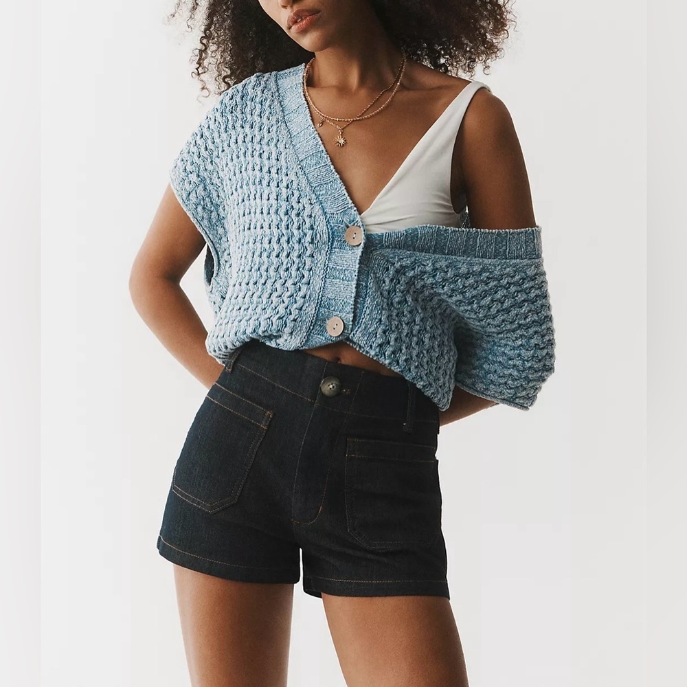 NWT Size S (P2P 24") - Pilcro Oversized Distressed Sweater Vest (NWT US$ 128)